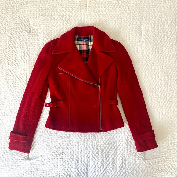 Ralph Lauren Blue Label Red Wool Jacket. Size 2. - Picture 7 of 10